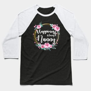 Happiness Is Being A Nani Floral Baseball T-Shirt